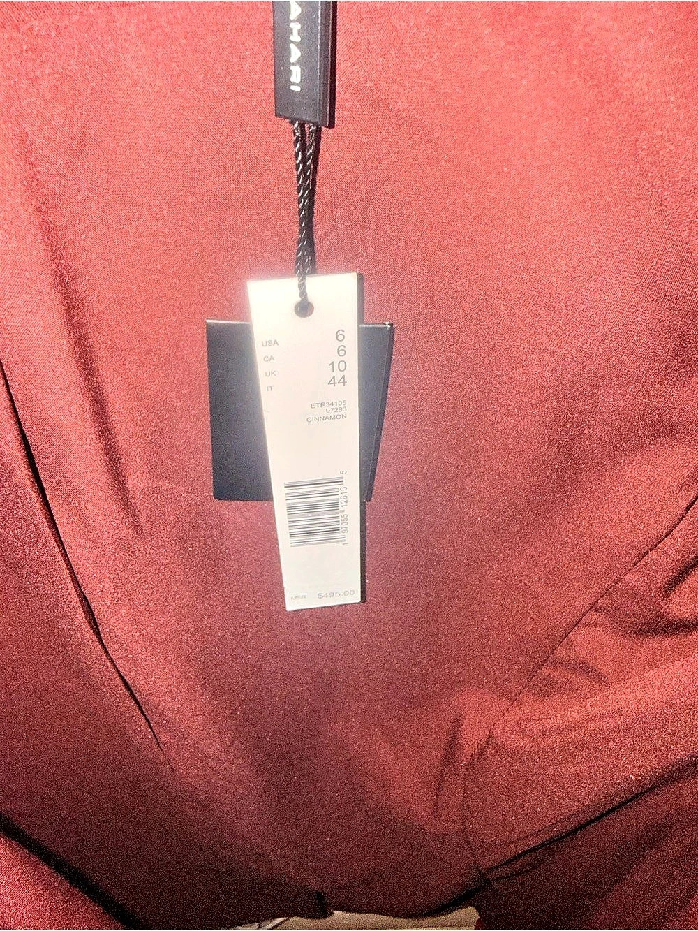 Elie Tahari Double-Breasted Blazer in Burgundy Size 6 NWT - Picture 10 of 15